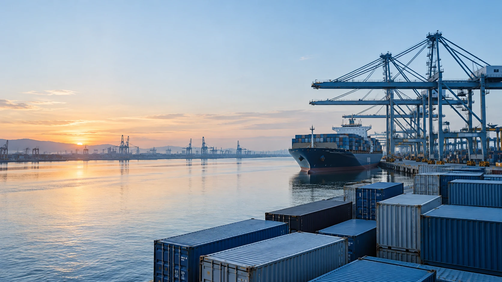 Illustrative global logistics banner